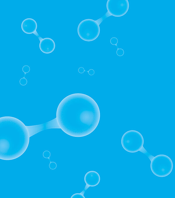 Wasserstoff ist ein flüchtiger, geruchloser und leicht entzündlicher Energieträger (Grafik: Aileen Burkhardt) Wasserstoff ist ein flüchtiger, geruchloser und leicht entzündlicher Energieträger (Grafik: Aileen Burkhardt)