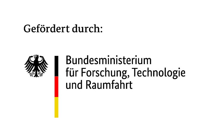 Logo BMFTR/bei Verlinkung führt Link zur Website des Förderers