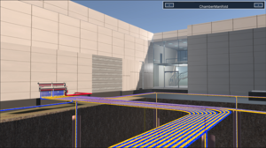digitales Bild aus einem digitalen Zwilling eines Gebäudes